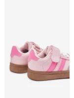 Sportovní Boty Sneakers Dětské Na Suchý Zip Růžové Adelina Sportovní Boty Sneakers Dětské Na Suchý Zip Růžové Adelina
