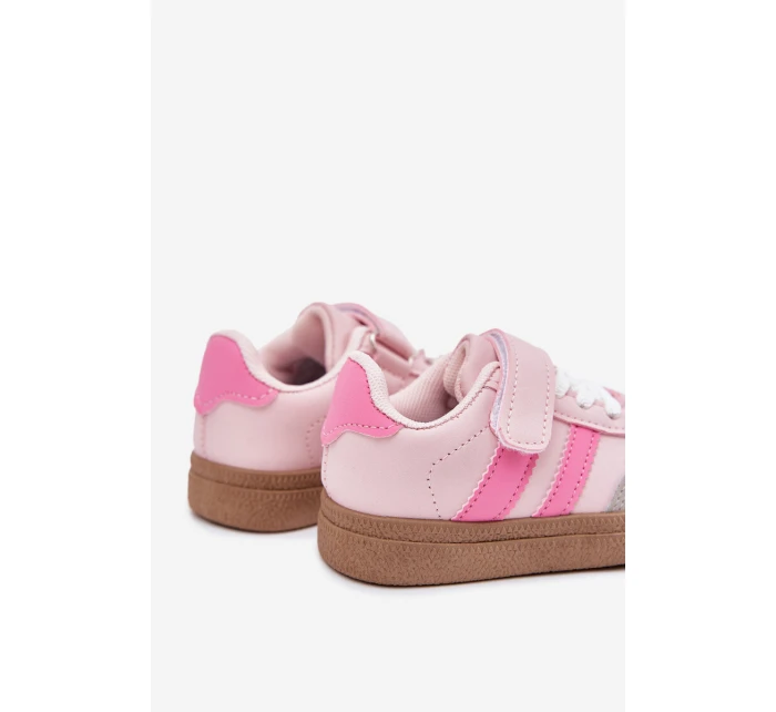 Sportovní Boty Sneakers Dětské Na Suchý Zip Růžové Adelina Sportovní Boty Sneakers Dětské Na Suchý Zip Růžové Adelina