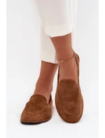 Dámské mokasíny z eko semiše Miryelle – camel