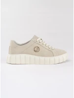 Stylové dámské  polobotky hnědé platforma