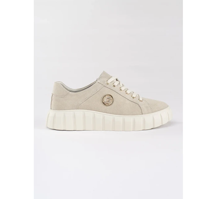 Stylové dámské  polobotky hnědé platforma