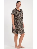 Dámská noční košile s krátkým rukávem model 21943671 - Vienetta Dámská noční košile s krátkým rukávem model 21943671 - Vienetta