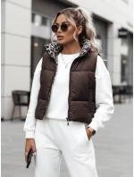 Dámská přechodná krátká prošívaná oboustranná kávová vesta LEOVELLA FashionStreet TY4648 Dámská přechodná krátká prošívaná oboustranná kávová vesta LEOVELLA FashionStreet TY4648