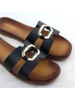 Dámské žabky s ornamentem černé Sergio Leone SK077H Dámské žabky s ornamentem černé Sergio Leone SK077H