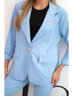 Dámská souprava Punto elegantní sako a kalhoty modrý