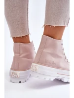 Vysoký Látkové tenisky na platformě Big Star LL274157 Nude