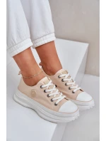 Dámské Tenisky Na Masivní Podešvi Big Star model 21683870 Béžové - Big Star Shoes Dámské Tenisky Na Masivní Podešvi Big Star model 21683870 Béžové - Big Star Shoes