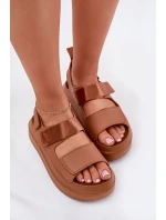 Dámské sandály na platformě se suchým zipem Camel Nitepira Dámské sandály na platformě se suchým zipem Camel Nitepira