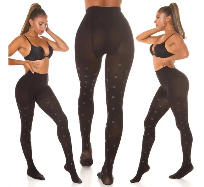 Dámské sexy punčocháče s puntíky SH8013 černé - Collant Dámské sexy punčocháče s puntíky SH8013 černé - Collant