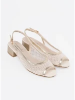 Klasické dámské sandály zlaté Obcas Klasické dámské sandály zlaté Obcas