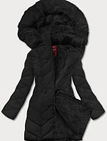 Dámská zimní bunda s kapucí černá (2m-21308)