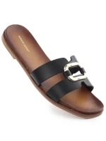 Dámské žabky s ornamentem černé Sergio Leone SK077H Dámské žabky s ornamentem černé Sergio Leone SK077H