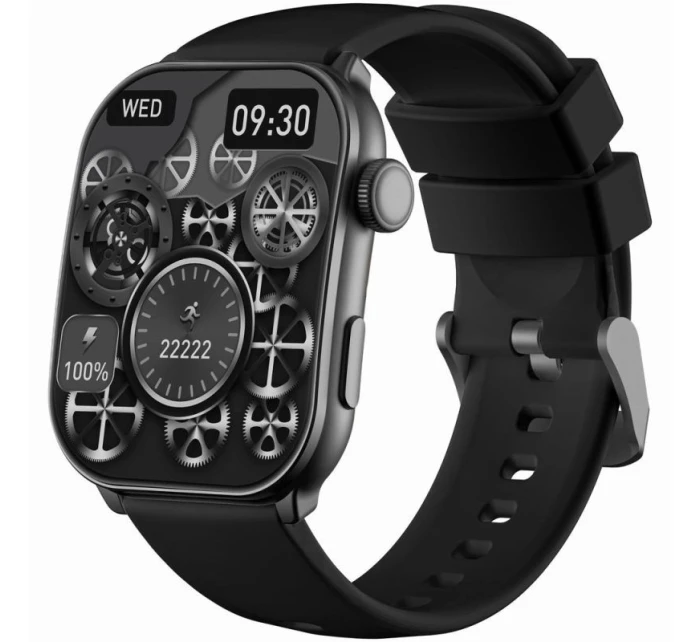 GRAVITY GT28-1 Pánské chytré hodinky s řemínkem + náramek Black GRAVITY GT28-1 Pánské chytré hodinky s řemínkem + náramek Black