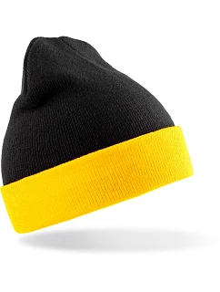 Result Headwear RC 930X Pletená čepice "Black Compass" 28.930X black/yellow