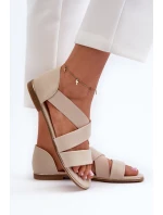 Kožené sandály se béžové model 21657960 - EVENTO Kožené sandály se béžové model 21657960 - EVENTO