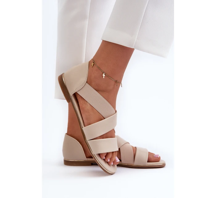 Kožené sandály se béžové model 21657960 - EVENTO Kožené sandály se béžové model 21657960 - EVENTO