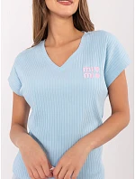 Bluzka RV BZ model 22072968 jasny niebieski - FPrice Bluzka RV BZ model 22072968 jasny niebieski - FPrice