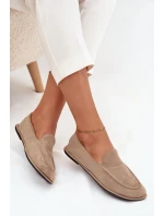 Dámské mokasíny z eko semiše Miryelle – béžové