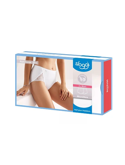 Dámské kalhotky Sloggi Pure Sense Luxe Maxi C2P bílé