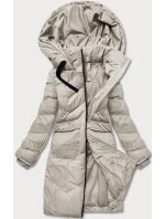 Lehká béžová dámská zimní bunda (5m735-62)