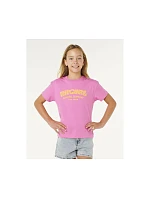 Dívčí tričko RIP CURL Surf Puff Relaxed Tee – Girl, růžové Dívčí tričko RIP CURL Surf Puff Relaxed Tee – Girl, růžové