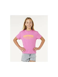 Dívčí tričko RIP CURL Surf Puff Relaxed Tee – Girl, růžové