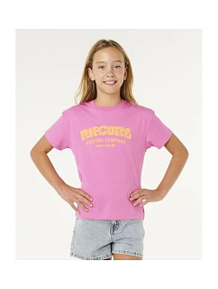 Dívčí tričko RIP CURL Surf Puff Relaxed Tee – Girl, růžové