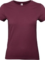 B&C #E190 /women Dámské tričko z těžké bavlny 01.004T burgundy