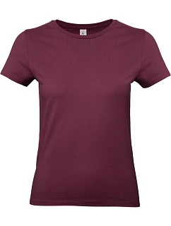 B&C #E190 /women Dámské tričko z těžké bavlny 01.004T burgundy