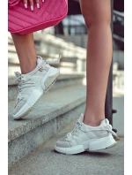 Dámské Tenisky Sportovní Boty Béžove model 21588026 - Boto Dámské Tenisky Sportovní Boty Béžove model 21588026 - Boto