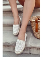 Klasické dámské espadrilky prolamované béžové model 21588402 - S.Barski