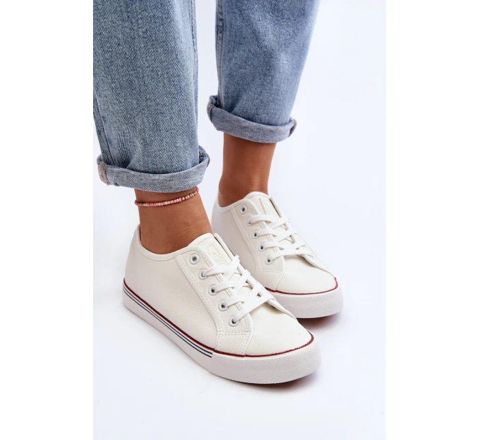 Dámské tenisky z ekokůže bílé model 21646860 - EVENTO