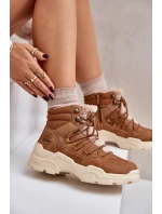 Zateplené Dámské Trekové Boty Lee Cooper LCJ-24-03-3061L Hnědé