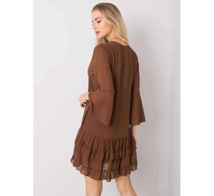 Sukienka DHJ SK model 20473535 brązowy - FPrice