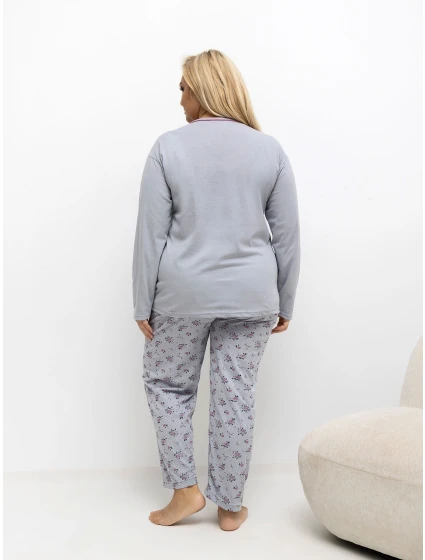 Pyžamo DU PI FP 501.22 šedé Pyžamo DU PI FP 501.22 šedé