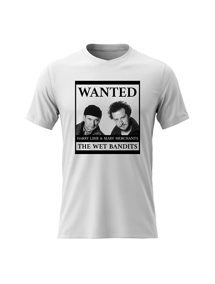 Dámské bavlněné tričko s potiskem - WANTED - bílé Dámské bavlněné tričko s potiskem - WANTED - bílé