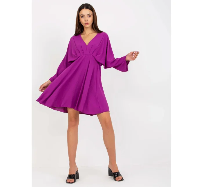 Tmavě fialové minišaty model 20266994 - FPrice Tmavě fialové minišaty model 20266994 - FPrice