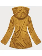 Tmavě modro-žlutá oboustranná dámská prošívaná bunda (MHM-W589) Tmavě modro-žlutá oboustranná dámská prošívaná bunda (MHM-W589)