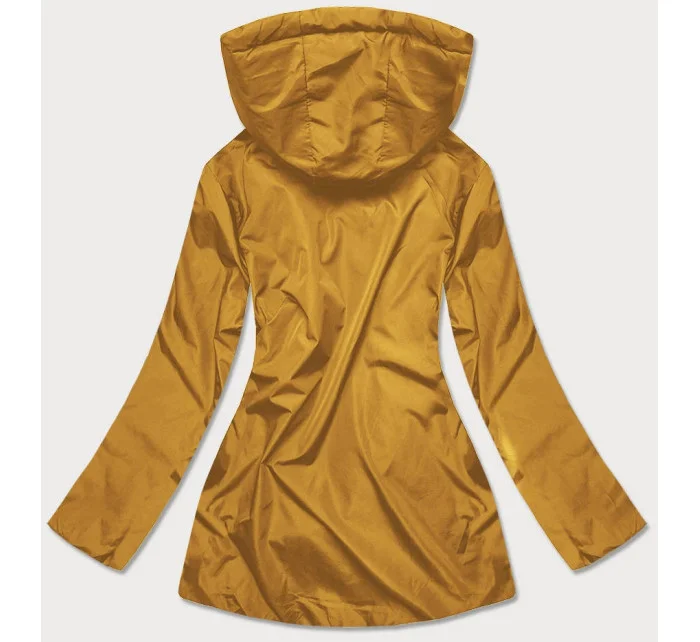 Tmavě modro-žlutá oboustranná dámská prošívaná bunda (MHM-W589) Tmavě modro-žlutá oboustranná dámská prošívaná bunda (MHM-W589)