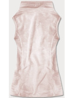 Světle růžová plyšová dámská vesta model 17769959 - J.STYLE