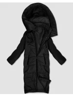 Černá dlouhá lehce zateplená dámská bunda S'West (B8510-1) Černá dlouhá lehce zateplená dámská bunda S'West (B8510-1)