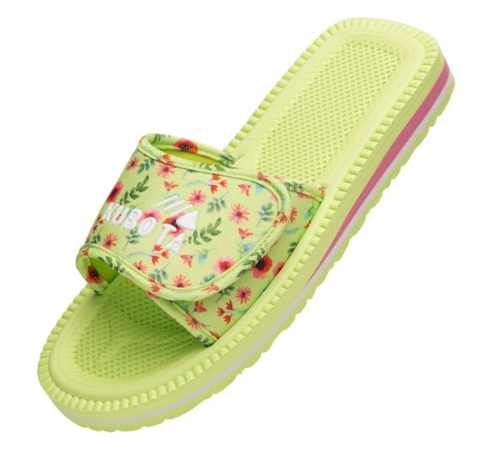 Kubota klopy na suchý zip vícebarevné květinově zelené K25SS-100-001-18-1