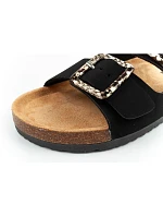 Lee Cooper dámské šněrovací boty slip-on žabky černé semišové pohodlné lehké dámské