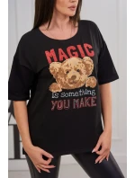 Kouzelná halenka s potiskem černá