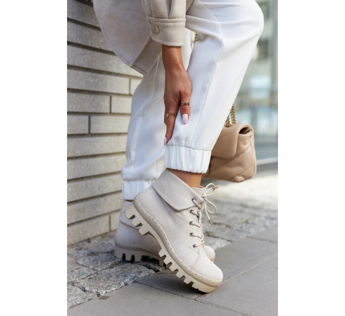 Semišové boty Trapper Tiered Světle šedá Dalles