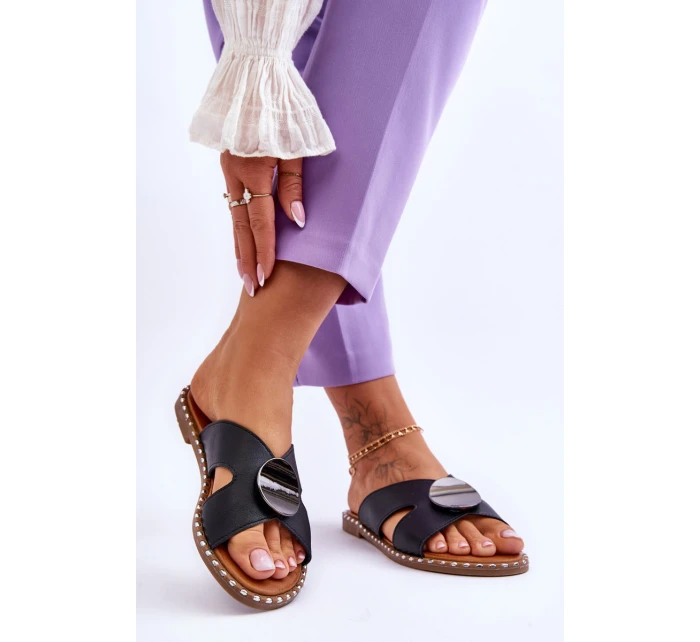 Dámské ploché podpatky černé model 21620034 - VINCEZA