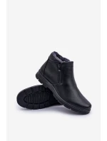 Zateplené pánské boty z eko kůže černé model 21675484 - EVENTO Zateplené pánské boty z eko kůže černé model 21675484 - EVENTO