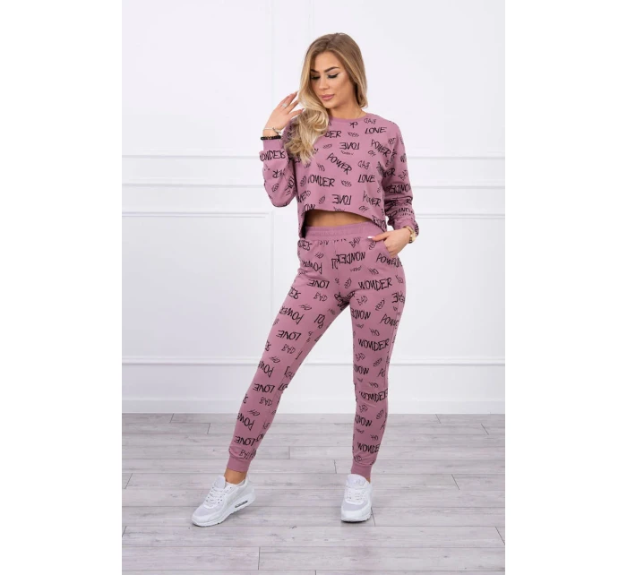 Sada s nápisy tmavě růžová Sada s nápisy tmavě růžová