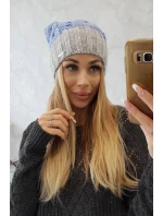 Paris fleecová čepice K212 modrá+šedá