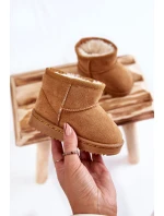 Dětské Teplé Sněhule Semišové Velbloud Gooby Dětské Teplé Sněhule Semišové Velbloud Gooby